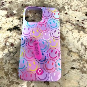 Size 13 pro max purple smiley Loopy phone case